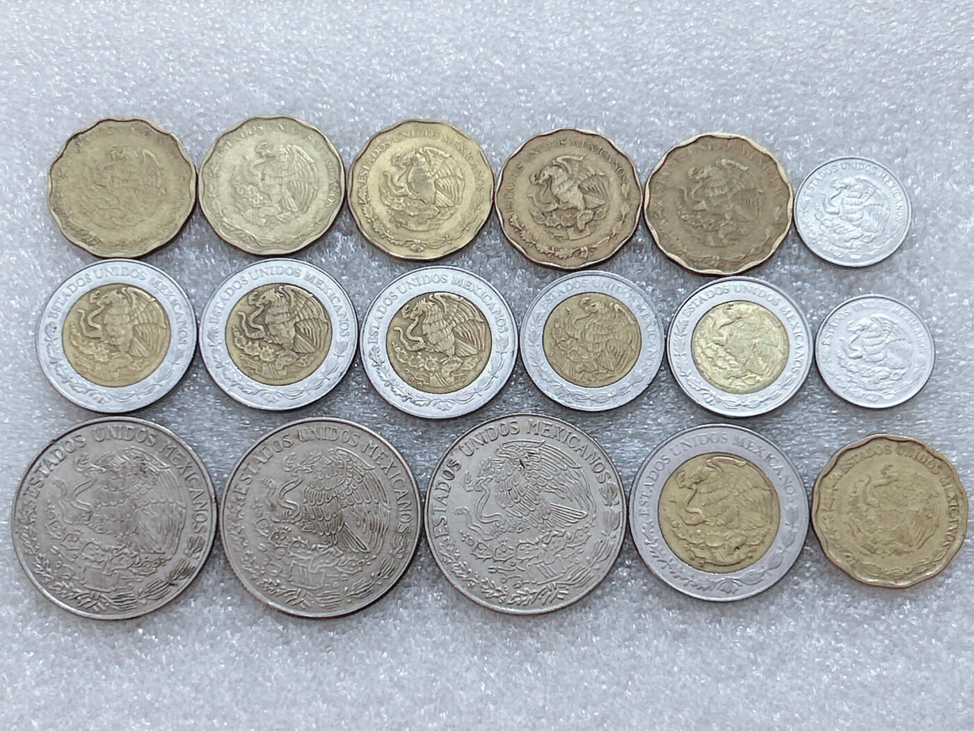 第一海外回流一元起拍收藏 散集专场  第303期 墨西哥硬币🇲🇽17枚