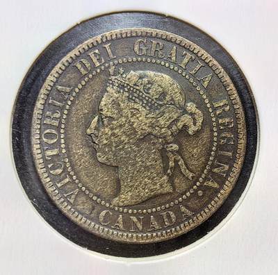 外国优质老铜币银币苏联纪念章，每周六晚九点倒数截拍，满百包邮可寄存，持续收拍 - 加拿大维多利亚女王1897 年壹分铜币，属英属加拿大时期流通币，正面为维多利亚女王头像，背面环绕枫叶纹饰，材质为青铜，见证了加拿大作为英联邦自治领的早期货币体系。