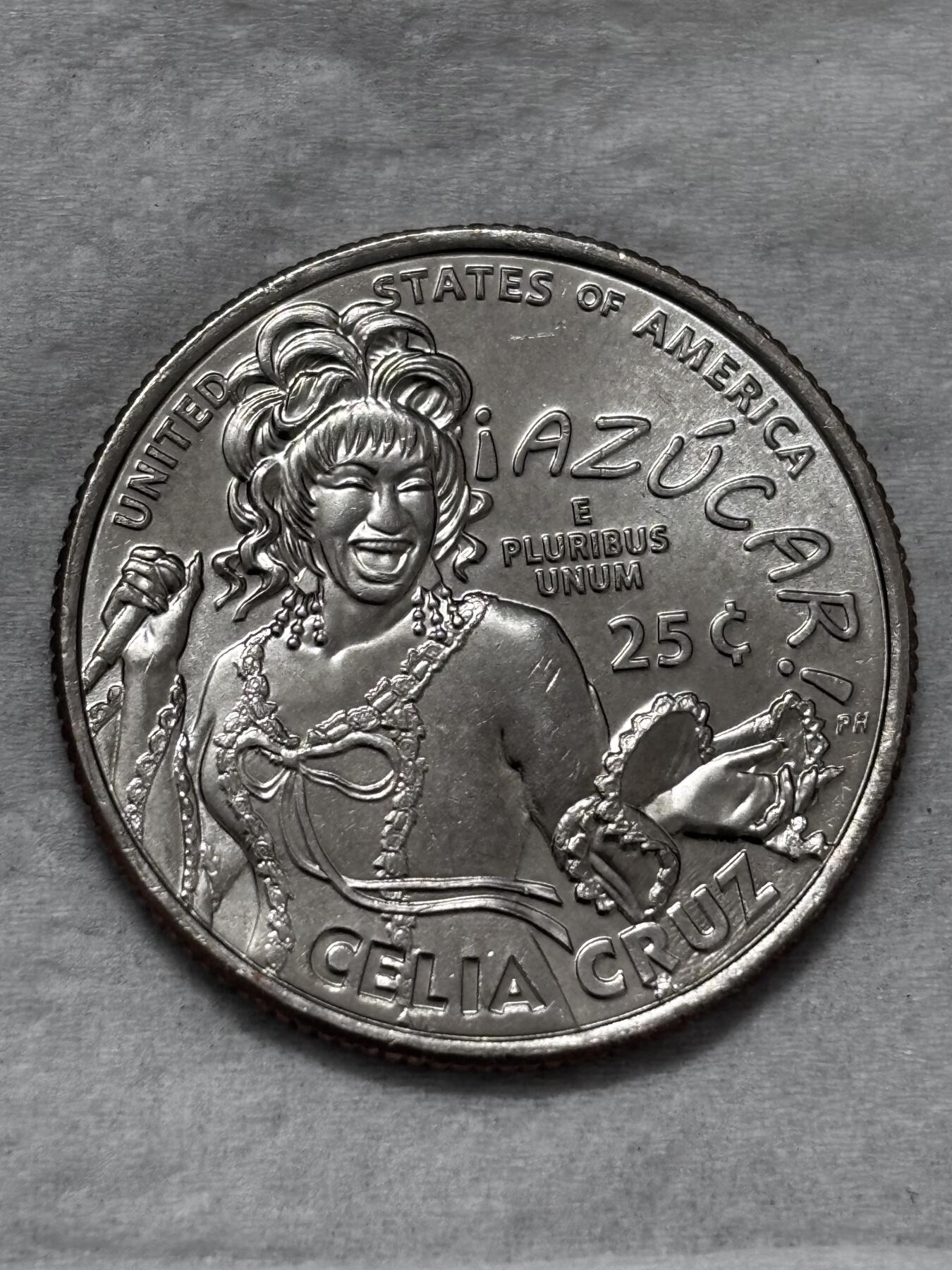 文馨钱币收藏第 296 场，长期接代拍业务 全新杰出女性第14枚 美国25美分 2024年  塞利娜克 D 版