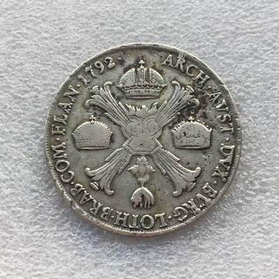 世界钱币专场拍卖 每周二开拍 - 1792年奥属尼德兰弗朗茨约瑟夫二世三皇冠1泰勒银币