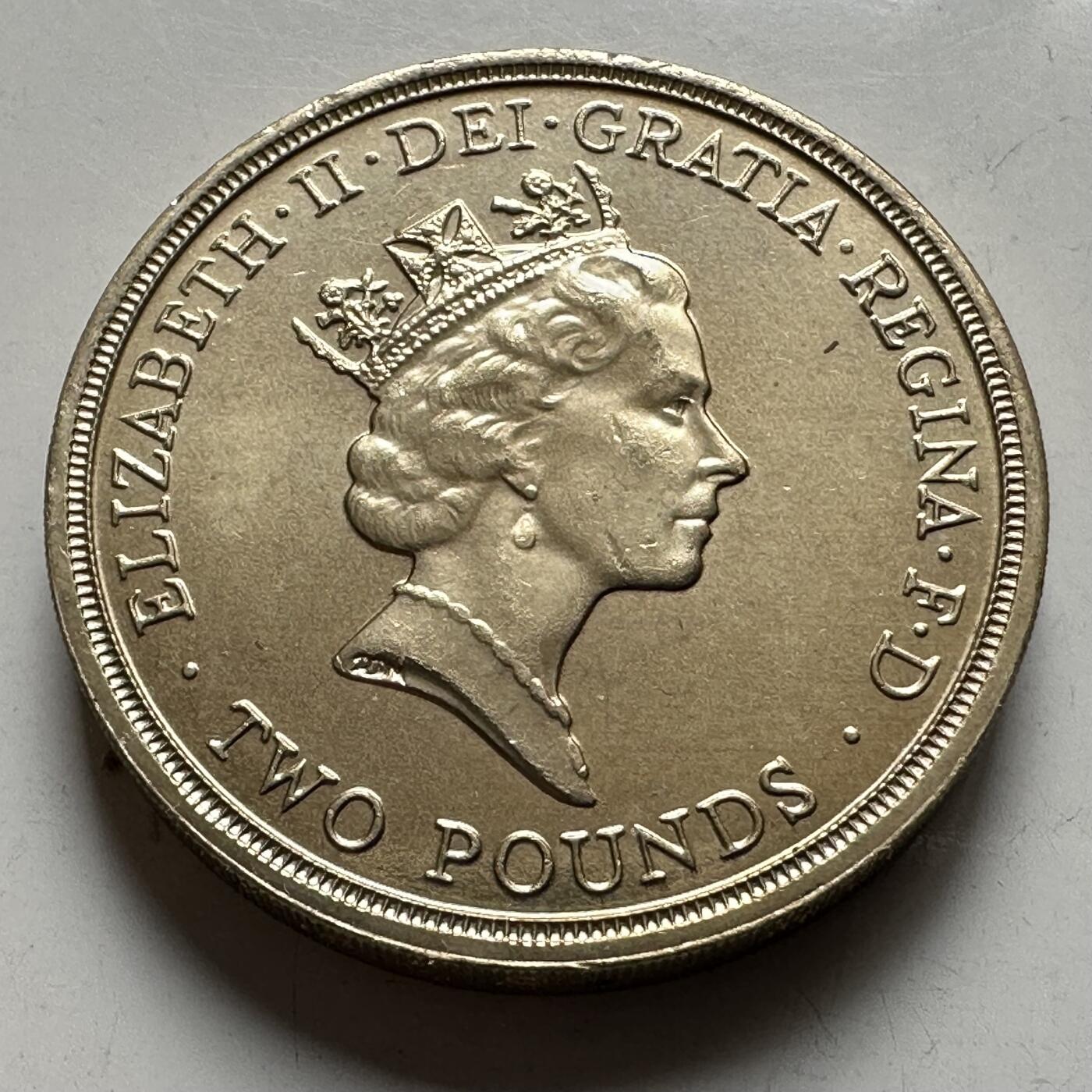 🌹外币初藏🌹🐯2026年第28场   每周二四六晚8️⃣点 接代拍 英国1995年二战胜利50周年和平鸽两英镑纪念币 a