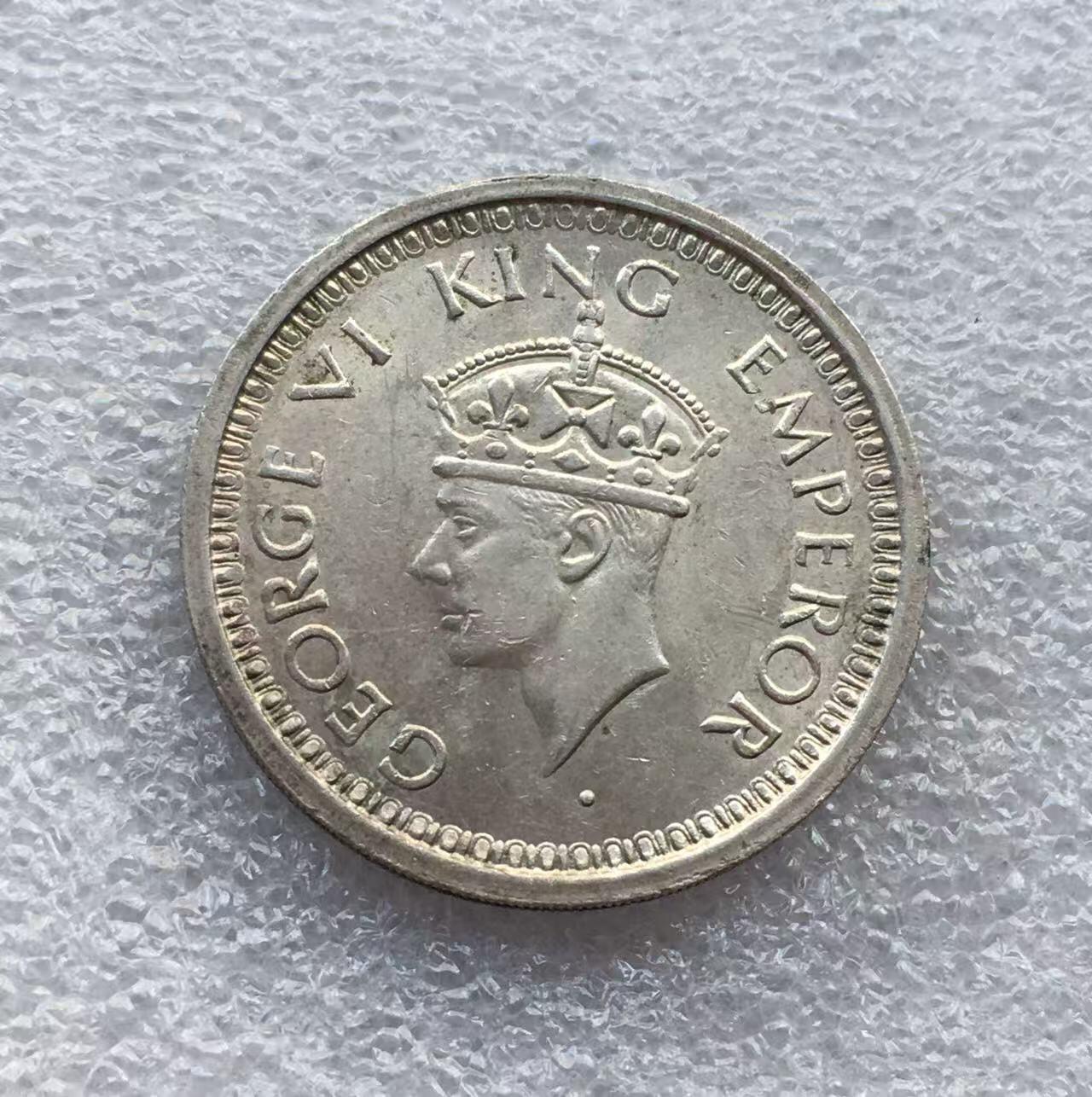 世界钱币专场拍卖 每周二开拍 1944年英属印度乔治六世1卢比银币