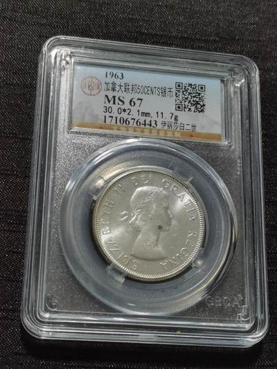 天下钱庄专场欢迎参拍 - 加拿大伊丽莎白半圆银币