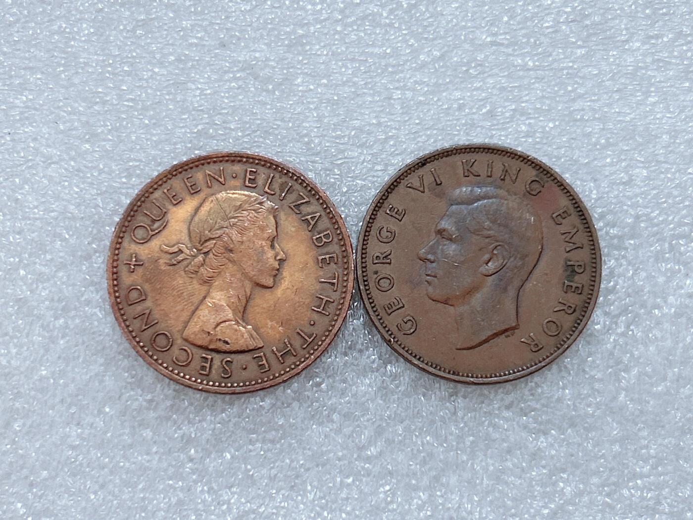 第一海外回流一元起拍收藏 散集专场  第303期 新西兰1便士铜币2枚 两个头像