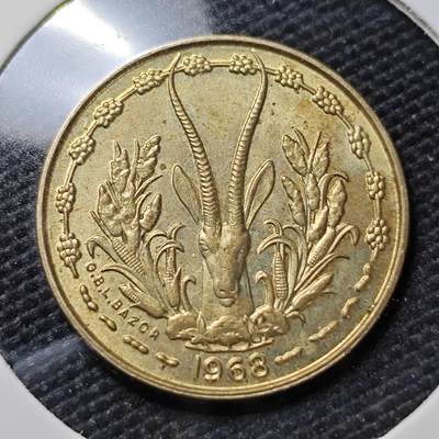KK钱币收藏小铺   第405期 2月预留时间 周末发货 - 1968西非50法郎 