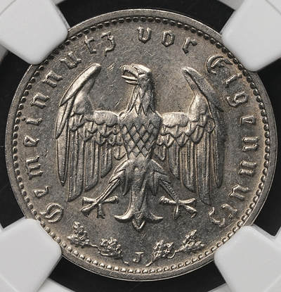 修遠堂世界钱币第107期 - NGC MS64 1937年德国1马克，J厂铭