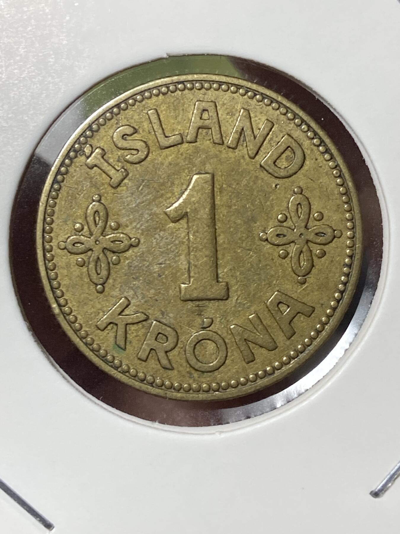 2026年第三十五场(总第二百零四场）外国精品纸夹币场(免佣金) 少见–丹属冰岛王国🇮🇸1940单年份1克朗(克里斯蒂安十世时期，无标版)