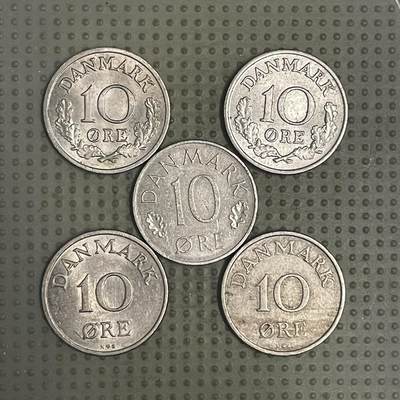 2026年第33场各国散币拍卖（总第183场） - 丹麦10欧尔5枚
