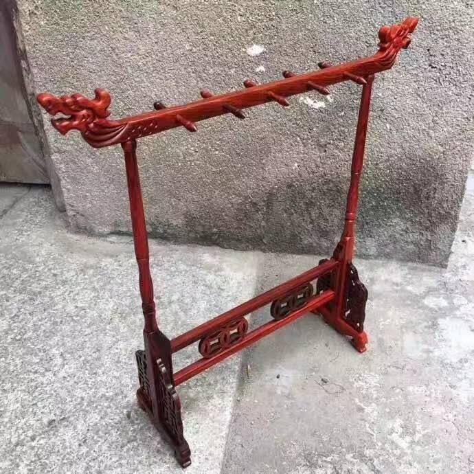 红酸枝龙头笔架