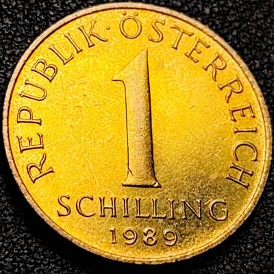 泉币菌-第207场-拍品多 请提前出价 - 原光UNC 1989 奥地利1先令铜币 雪绒花
