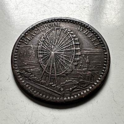 🌹外币初藏🌹🐯2026年第28场   每周二四六晚8️⃣点 接代拍 - 英国1897年维多利亚 布莱克浦摩天轮Token。16mm