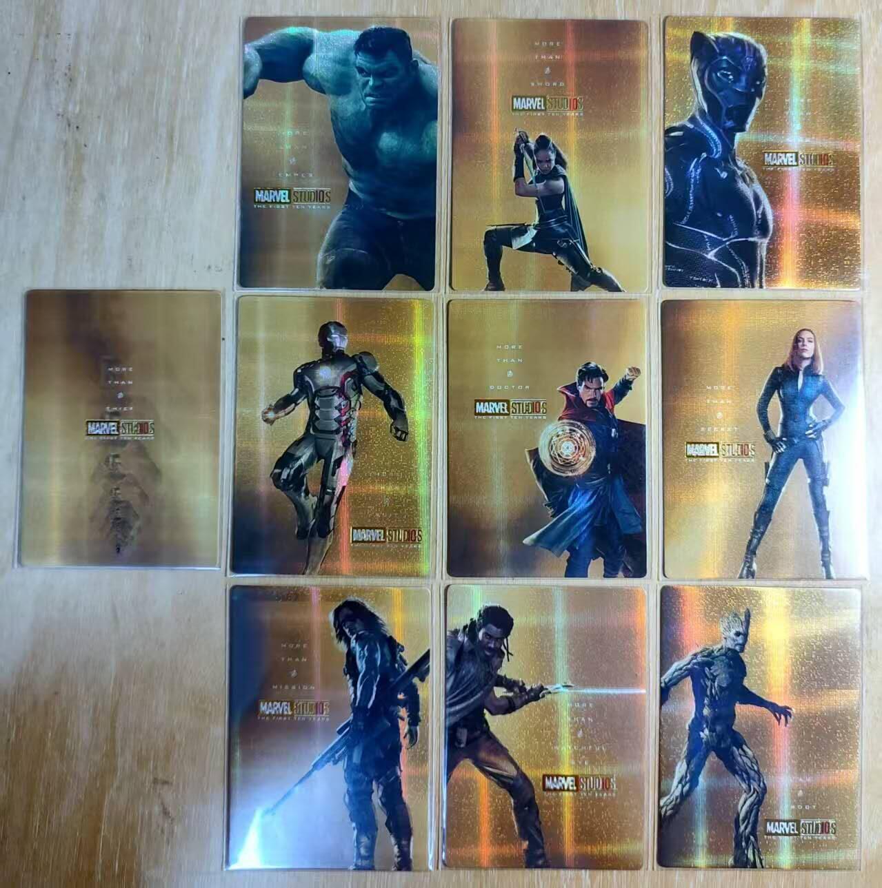 满赠PR！！龙虎卡牌-七八场（满200元包邮，无佣金，每周六结拍，欢迎送拍） 纱布闪10张 美漫卡牌 漫威工作室10周年纪念套卡 下部