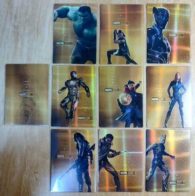 满赠PR！！龙虎卡牌-七八场（满200元包邮，无佣金，每周六结拍，欢迎送拍） - 纱布闪10张 美漫卡牌 漫威工作室10周年纪念套卡 下部