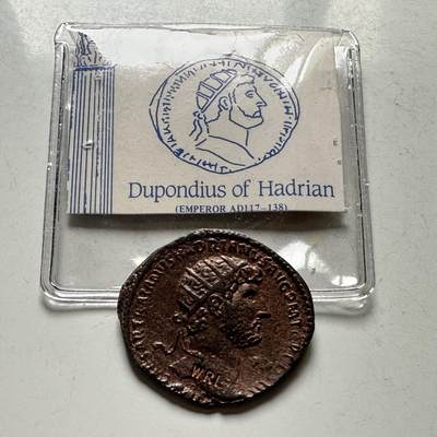 🌹外币初藏🌹🐯2026年第28场   每周二四六晚8️⃣点 接代拍 -  罗马帝国公元117-138年哈德良杜蓬迪乌斯铜币 复刻币