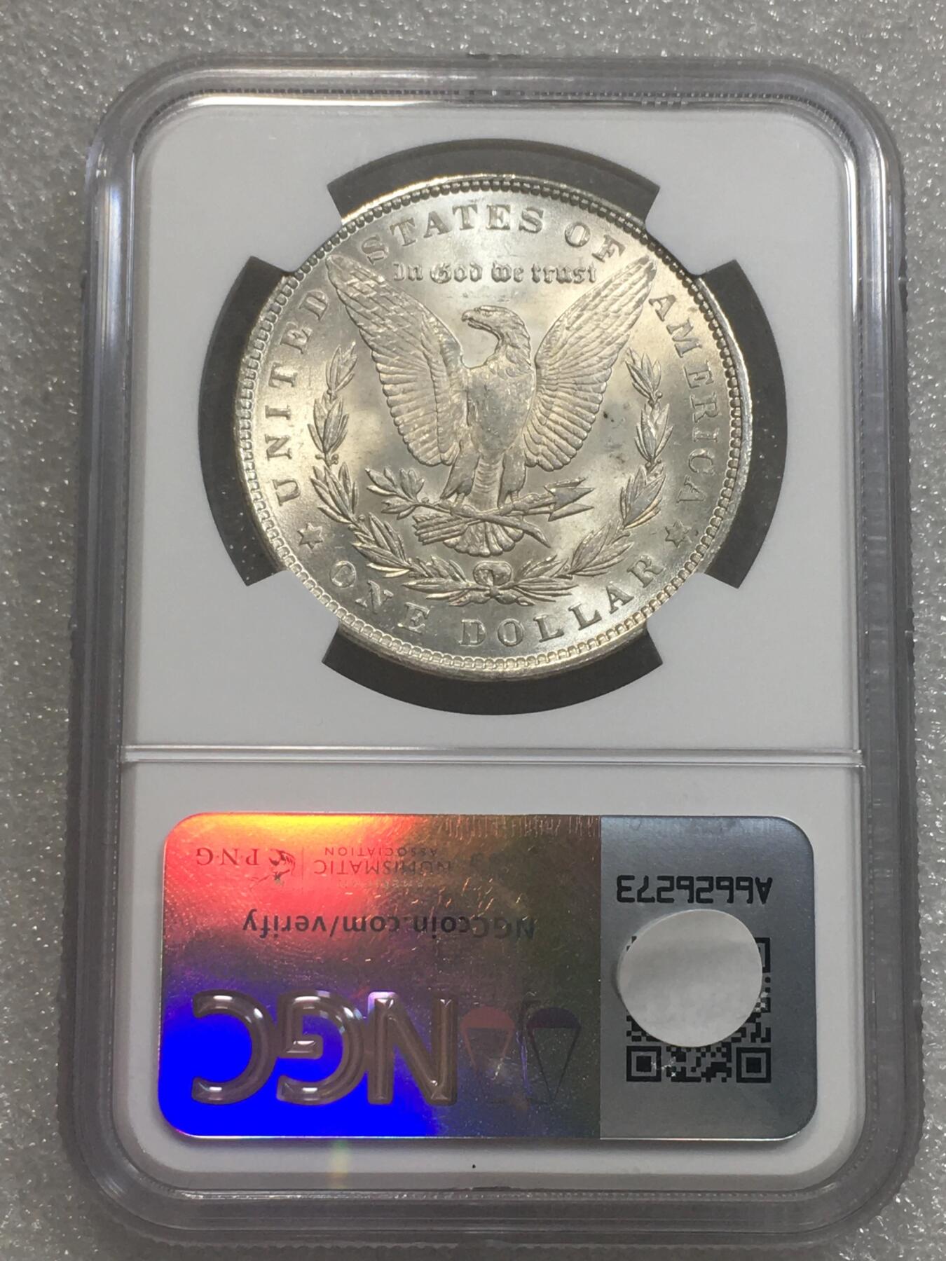 世界钱币专场拍卖 每周二开拍 NGC MS63分1889年美国摩根女神一美元银币