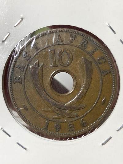 2026年第三十五场(总第二百零四场）外国精品纸夹币场(免佣金) - 英属东非1936单年份10分(爱德华八世时期，无标版)