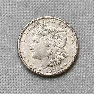 甄臻铺-世界币章拍卖（第54期），3月28日甄品场拍品征集中，送拍享返佣金等优惠多多 - 1921  摩根银币，细节见图