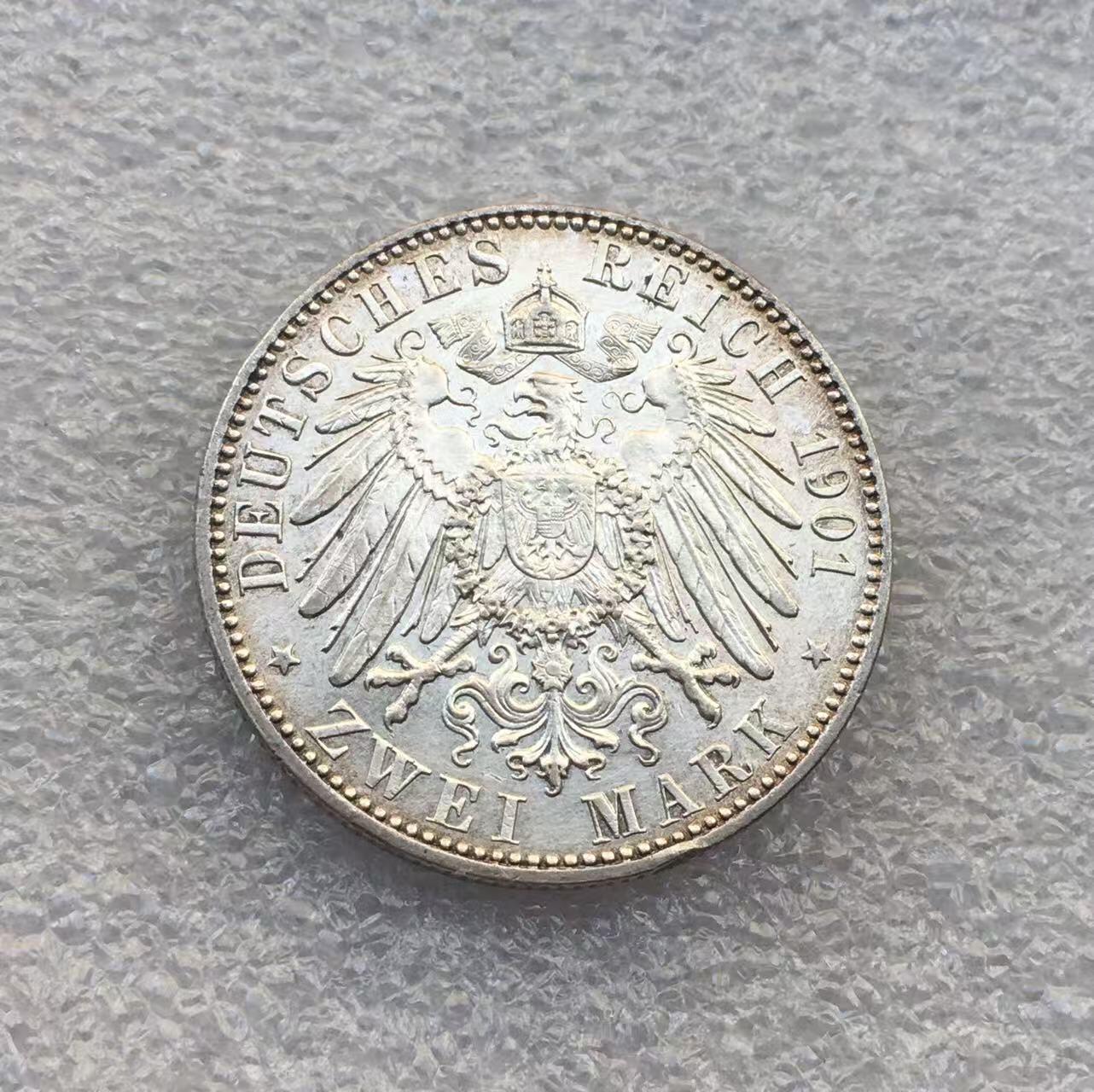 世界钱币专场拍卖 每周二开拍 1901年德国普鲁士建国200周年2马克银币