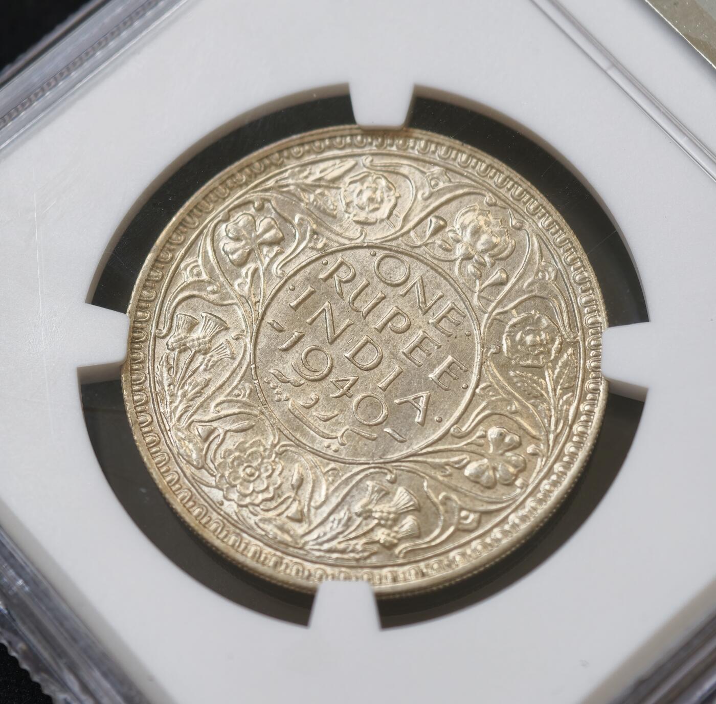 甄臻铺-世界币章拍卖（第54期），3月28日甄品场拍品征集中，送拍享返佣金等优惠多多 NGC-MS61 乔治六世卢比