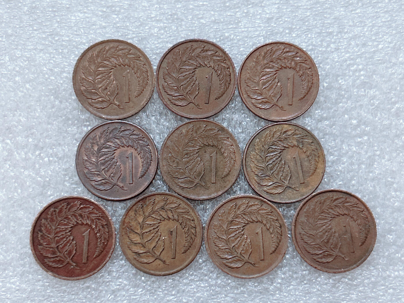 第一海外回流一元起拍收藏 散集专场  第303期 新西兰1分硬币 10枚