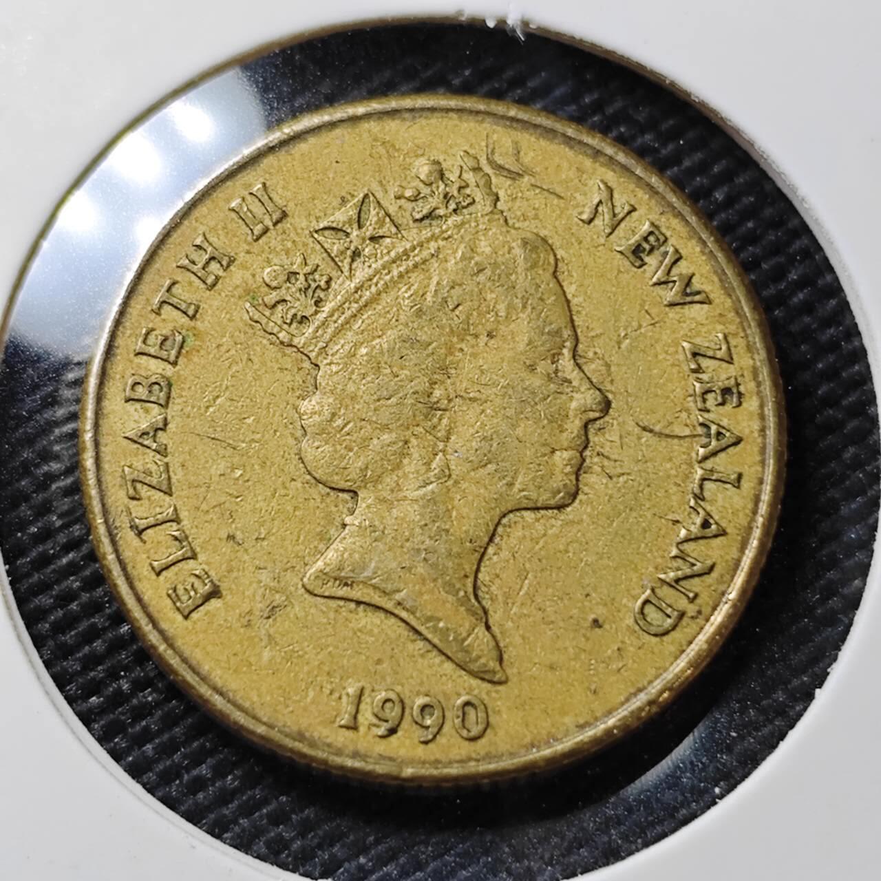 KK钱币收藏小铺   第405期 2月预留时间 周末发货 1990新西兰1元 