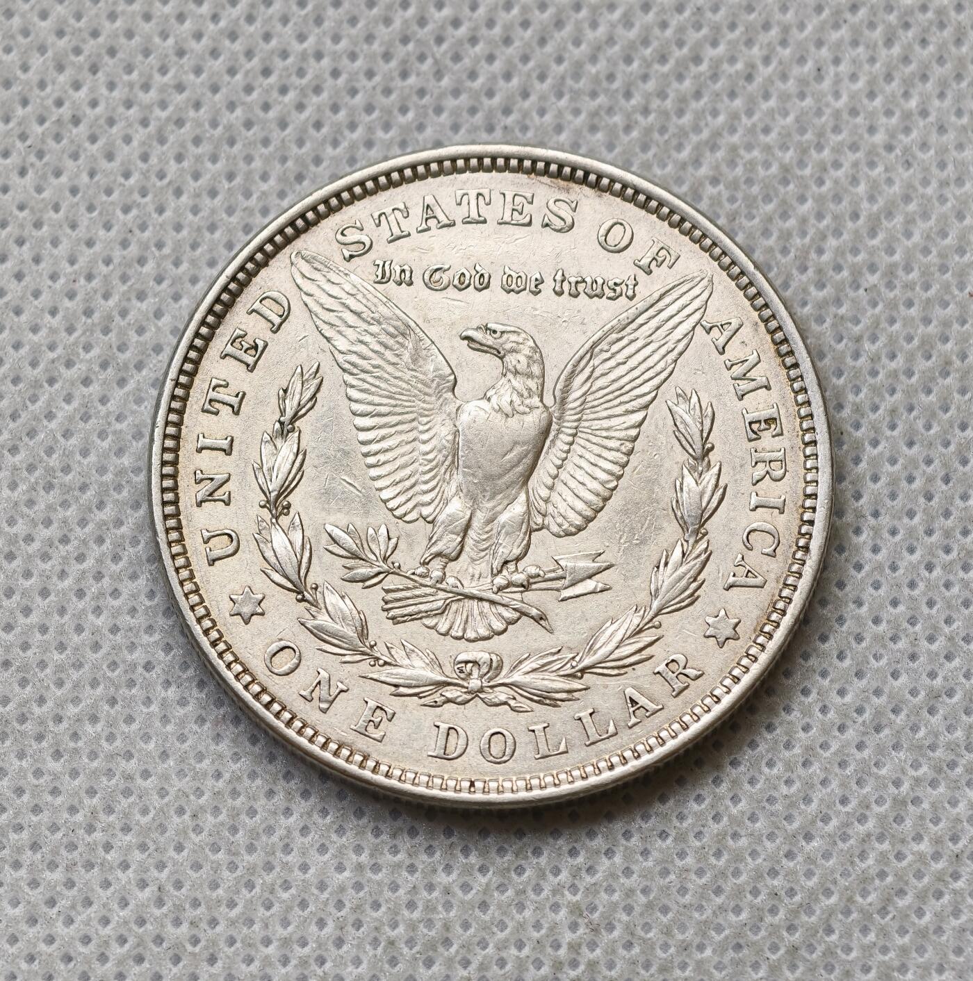 甄臻铺-世界币章拍卖（第54期），3月28日甄品场拍品征集中，送拍享返佣金等优惠多多 1921  摩根银币，细节见图