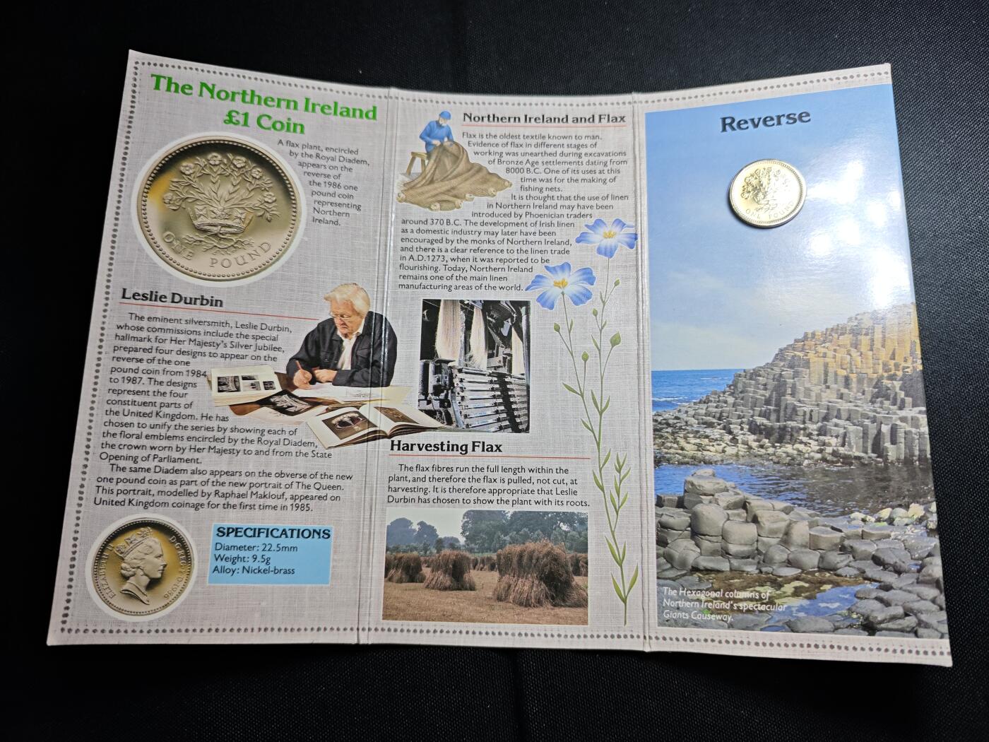 KK钱币收藏小铺   套币专场 2月预留时间 周末发货  1986英国精制1镑 卡册