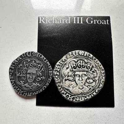 🌹外币初藏🌹🐯2026年第28场   每周二四六晚8️⃣点 接代拍 - 英国理查三世1483年-1485年格罗特锡制复制品26mm3g