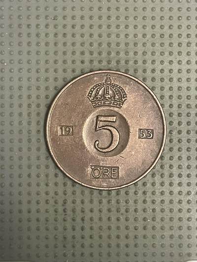 2026年第33场各国散币拍卖（总第183场） - 瑞典1953年5欧尔