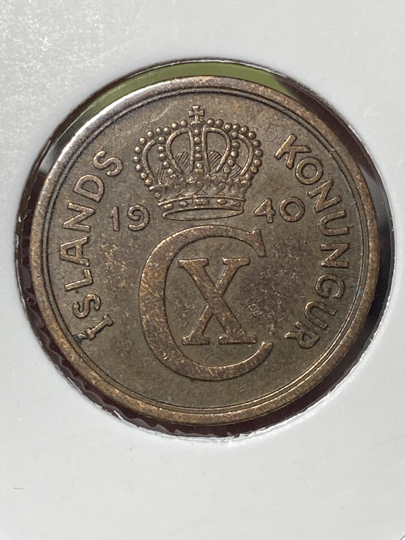 2026年第三十五场(总第二百零四场）外国精品纸夹币场(免佣金) 丹属冰岛王国🇮🇸1940年2奥拉(克里斯蒂安十世时期，无标版，首发年仅发行2年)