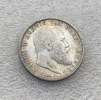 世界钱币专场拍卖 每周二开拍 - 1904年德国符腾堡威廉二世2马克银币