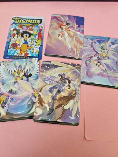 阳大大卡牌拍卖第104期（持续收拍品，周五晚上九点截拍，进群福利早知道） - 数码宝贝折光彩4张+1格子合体卡