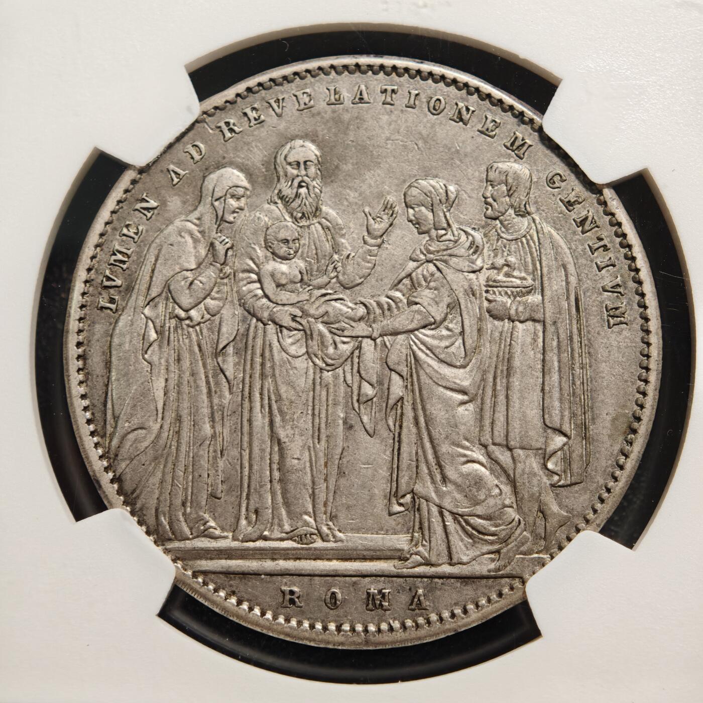 【德藏】世界币章拍卖第167期（拍品征集中~欢迎藏友联系） 1834年 梵蒂冈格里高利十六世1斯库多银币 NGC XF45 原味包浆