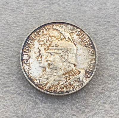 世界钱币专场拍卖 每周二开拍 - 1901年德国普鲁士建国200周年2马克银币