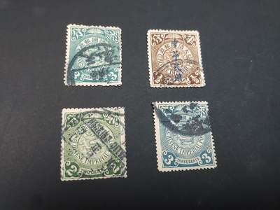 博彦收藏  TM 3月18日 8点邮票专场 全场包邮 - 蟠龙 旧票4枚 个别瑕疵，大部分上品