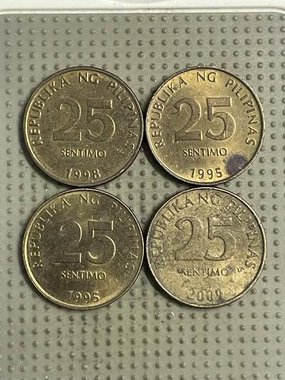 2026年第34场各国散币拍卖（总第184场） - 菲律宾25分4枚