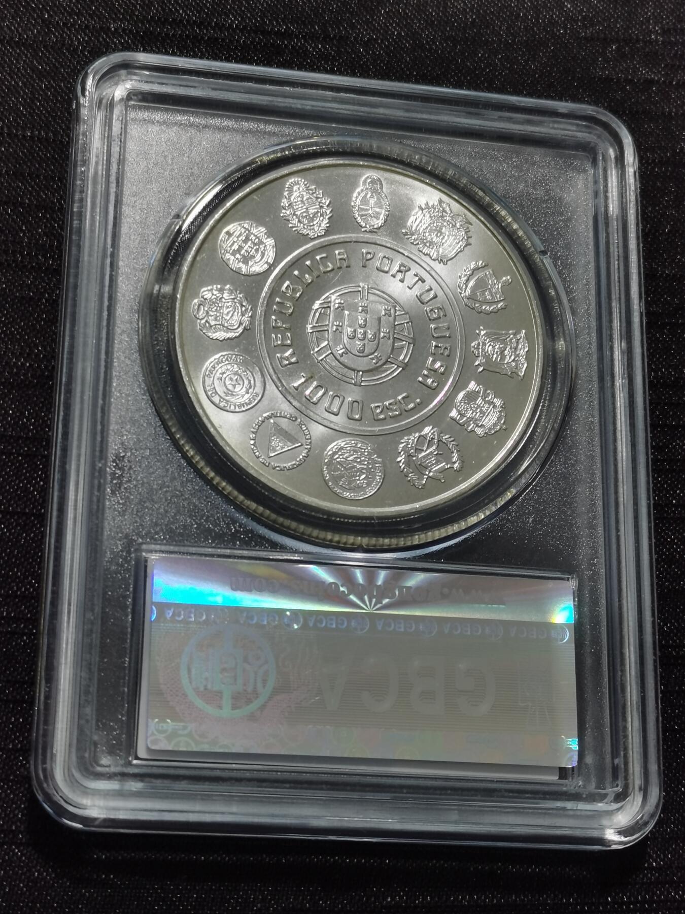 天下钱庄专场欢迎参拍 葡萄牙1000埃斯库多银币
