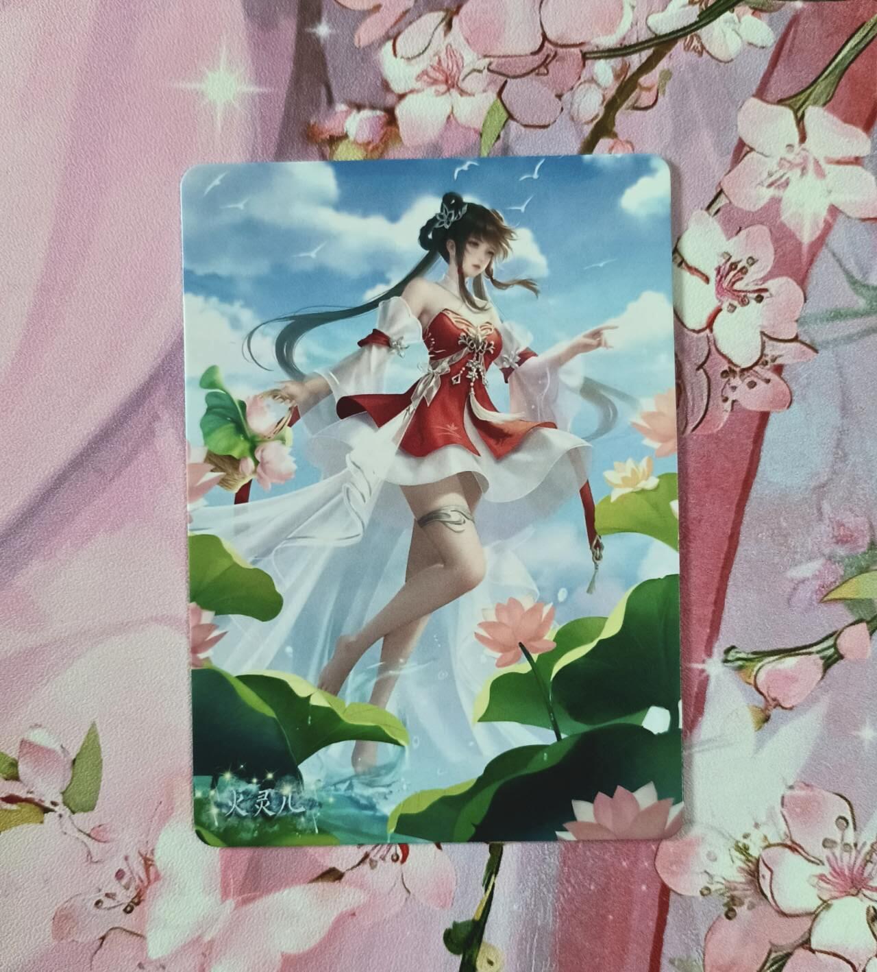 满赠PR！！龙虎卡牌-七八场（满200元包邮，无佣金，每周六结拍，欢迎送拍） 磨砂彩闪 完美世界 火灵儿