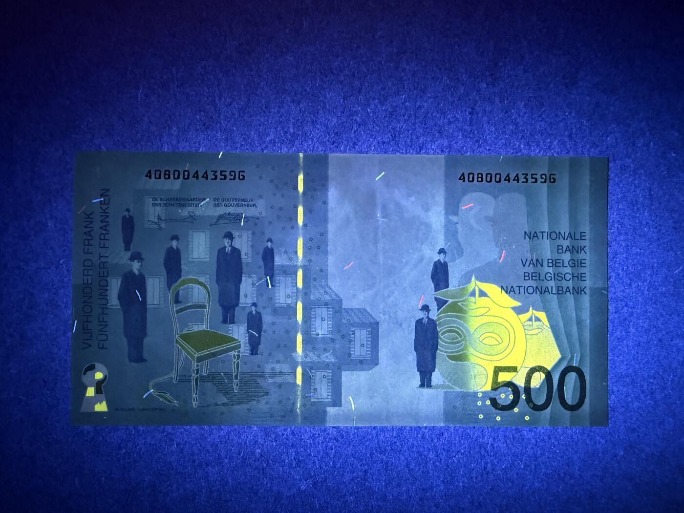 《艾美收藏》第236期-3.15周日外币畅拍 比利时500法郎 AU-UNC 末版 局部轻微荧光