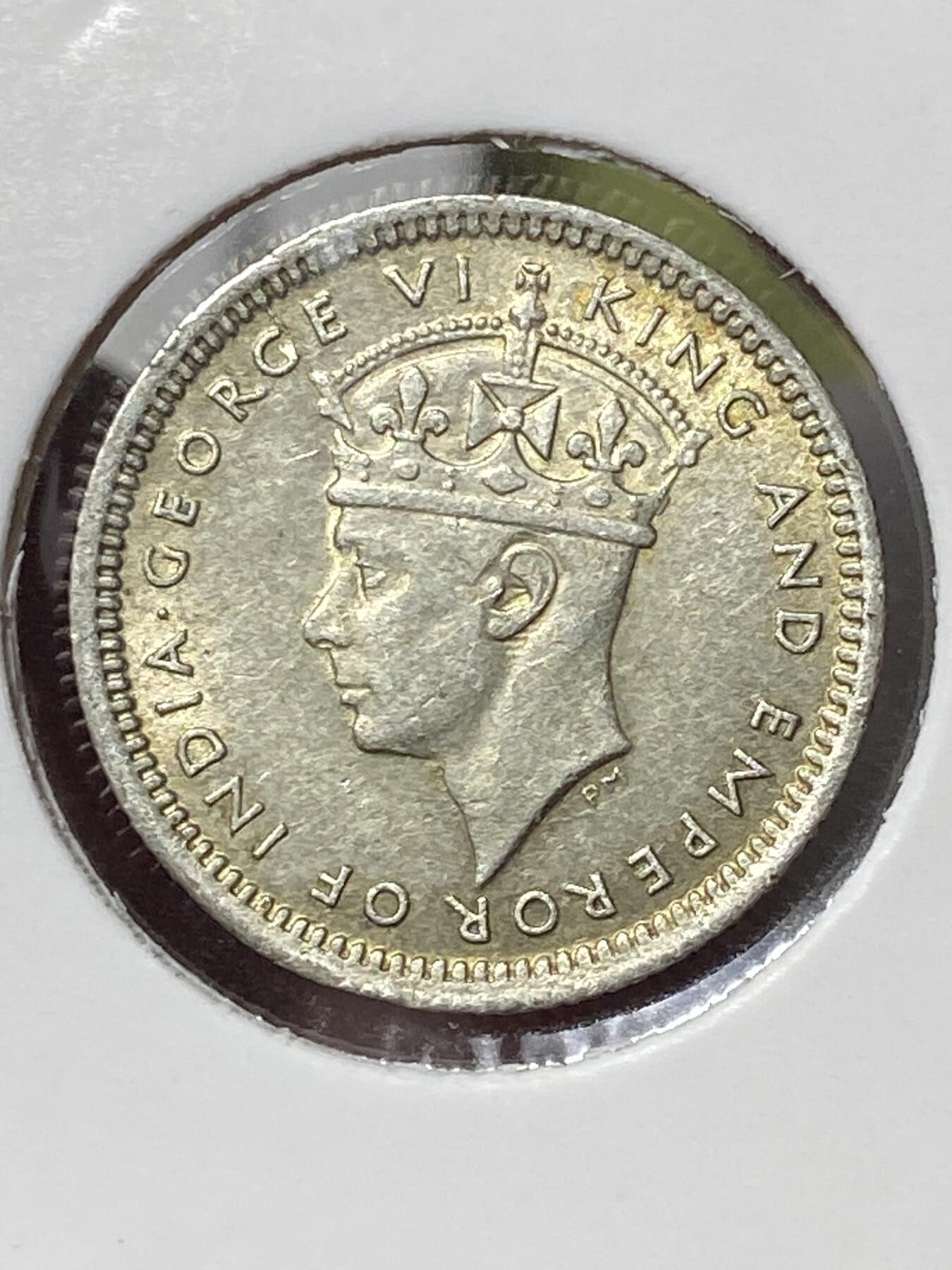 2026年第三十五场(总第二百零四场）外国精品纸夹币场(免佣金) 好品–英属马来亚1943年5分银币(乔治六世第二版首发年，500银)