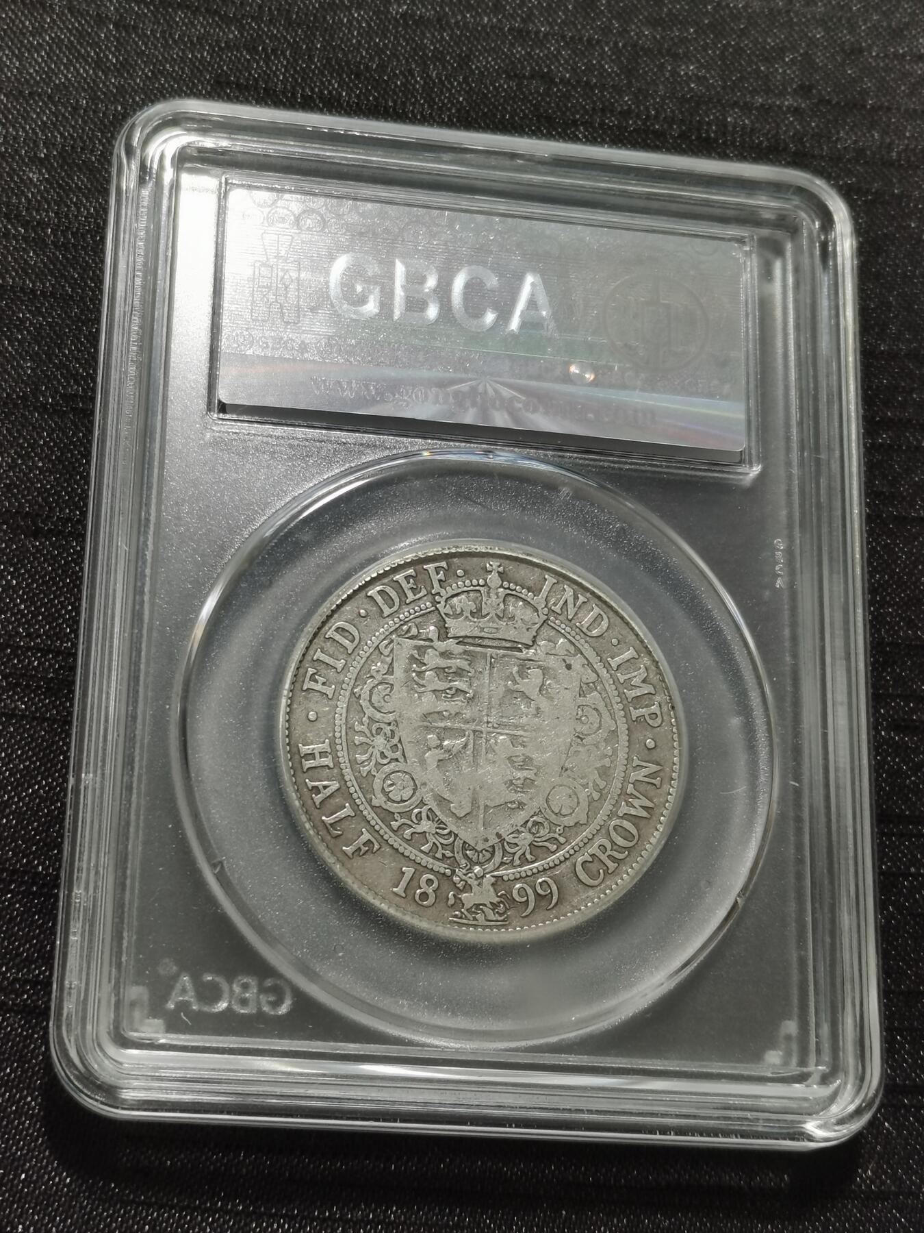 天下钱庄专场欢迎参拍 英国维多利亚披纱半克朗银币