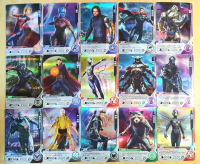 满赠PR！！龙虎卡牌-七八场（满200元包邮，无佣金，每周六结拍，欢迎送拍） - 拉丝彩闪15张 美漫卡牌 真人电影版复仇者联盟系列