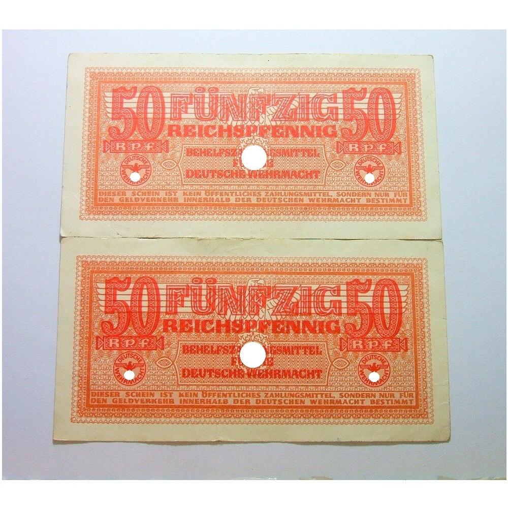 单张价 德国第三帝国1942年 展翅鹰50芬尼 极美品