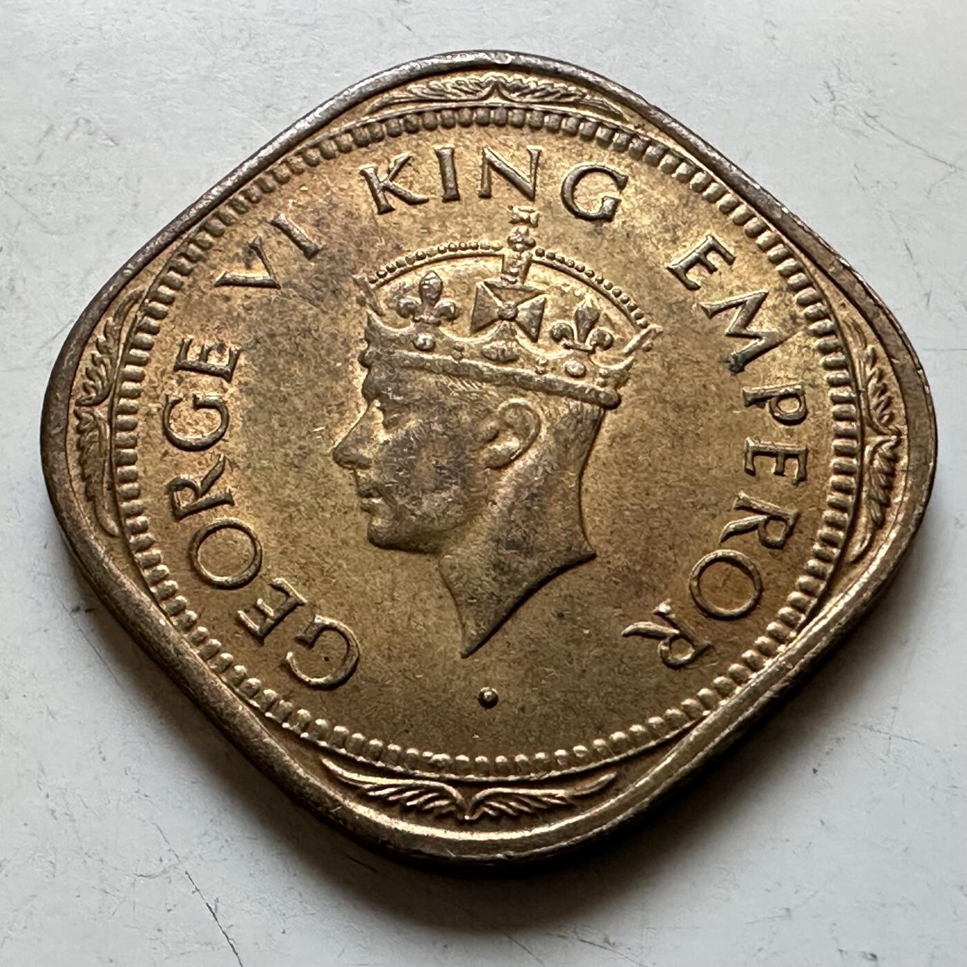 🌹外币初藏🌹🐯2026年第28场   每周二四六晚8️⃣点 接代拍 英属印度 1944年 2安那 带光好品