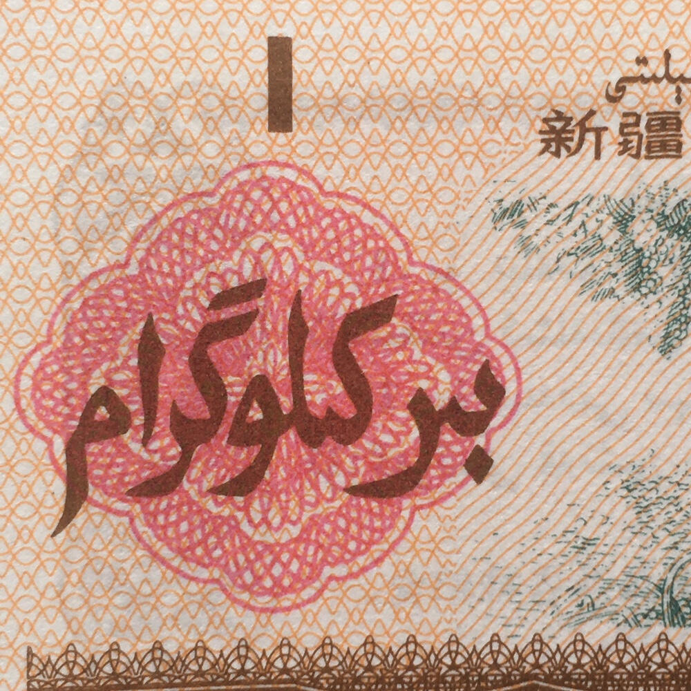        1988年新疆地方粮票壹公斤双语全新品未流通真品如图供应票证旧藏文玩艺术收藏