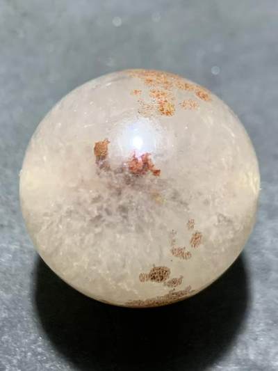 精美冰飘朱砂点腰缠万贯战国红玛瑙圆珠一颗 - 精美冰飘朱砂点腰缠万贯战国红玛瑙圆珠一颗