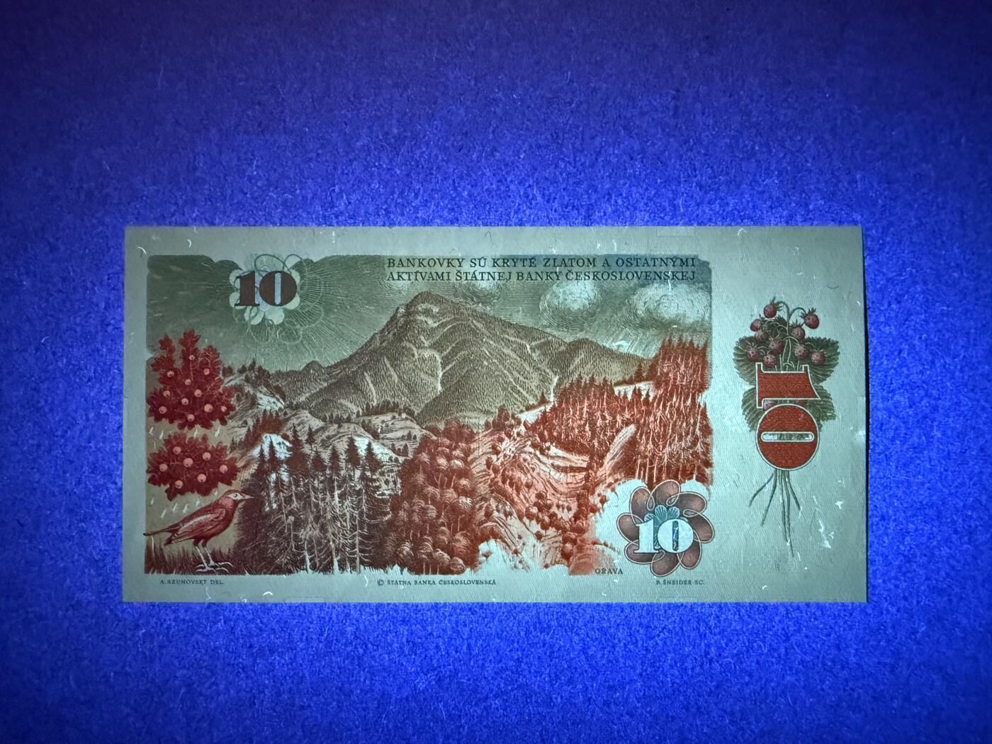 《艾美收藏》第236期-3.15周日外币畅拍 捷克斯洛伐克10克朗 UNC 1986年 边缘轻微荧光