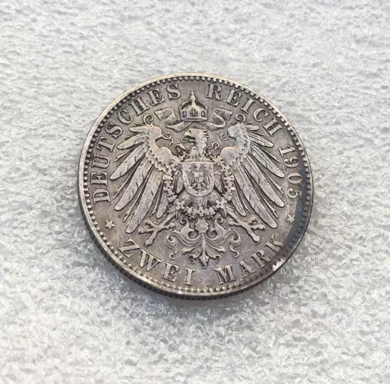 世界钱币专场拍卖 每周二开拍 1905年德国萨克森奥古斯特2马克银币