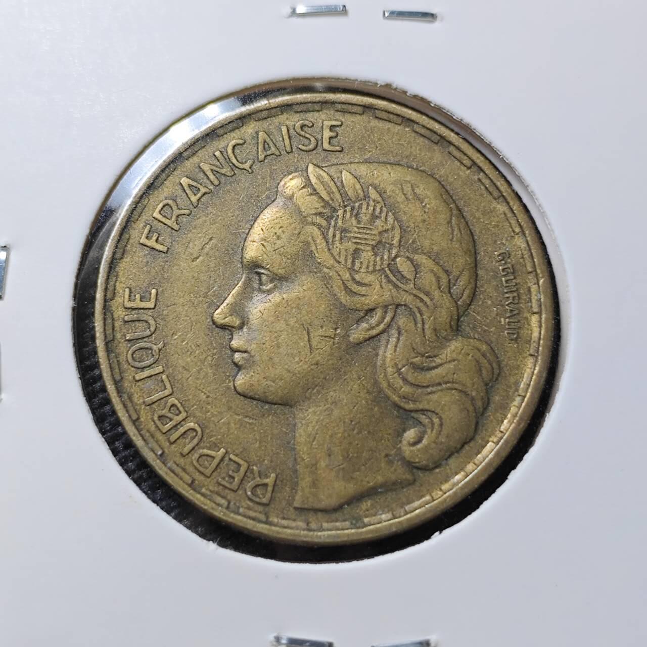 KK钱币收藏小铺   第405期 2月预留时间 周末发货 1953法国50法郎 