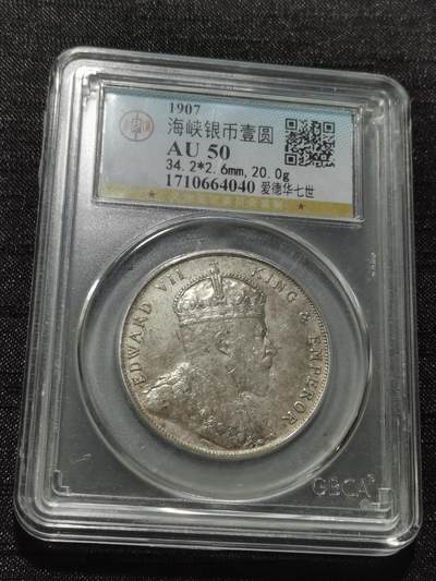 天下钱庄专场欢迎参拍 - 爱德华七世海峡一元银币